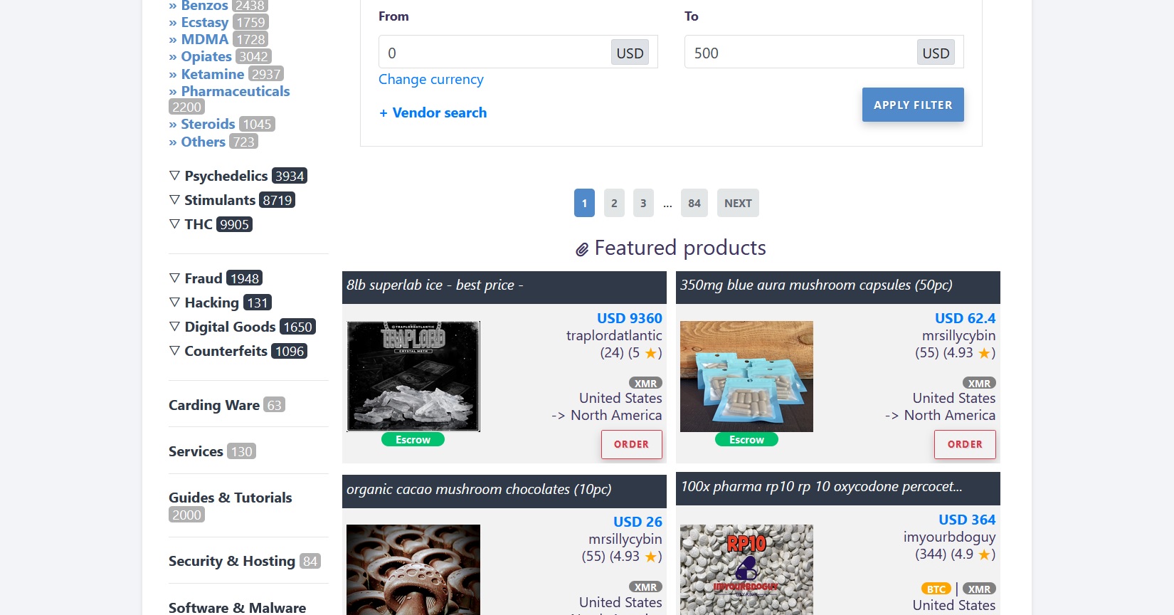 torzon darknet market interface dashboard screenshot